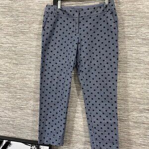 Outback Red Womens Blue Polka Dot Pants Size 6 Slim Fit 100% Cotton